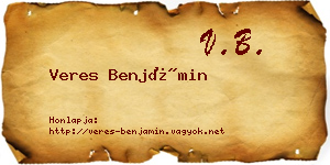Veres Benjámin névjegykártya